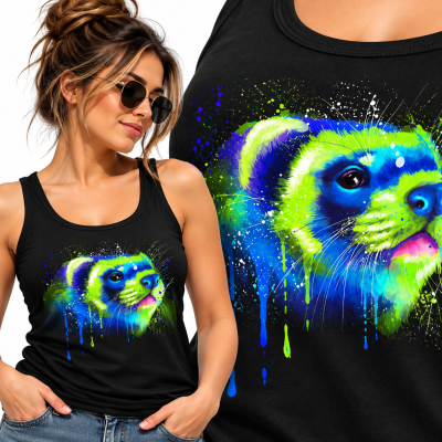 TANK TOP DAMSKI ZWIERZĘTA  FRETKA 3